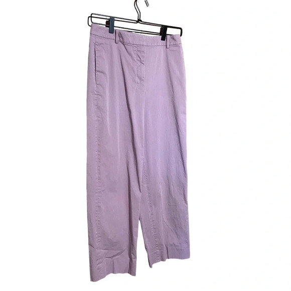 THEORY Lilac High-Rise‎ Straight Pant in Stretch Chino Size 4 - Picture 6 of 11